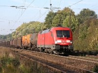 Bild 25  Heutzutage ist die Lokbaureihe 182 nur noch im Personen-Nahverkehr im Einsatz. Anderes war es noch im Oktober 2005 als 182 025 – ausschließlich im Güterzugdienst eingeteilt - durch den Bahnhof Laufach eilte.