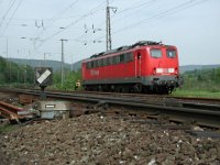 Bild 71  Laufach am 08. Mai 2002 als das Schieberegiment noch durch die Baureihe 150 übernommen wurde. Ab Ende Juni 2017 soll der Schiebebetrieb der Vergangenheit angehören.